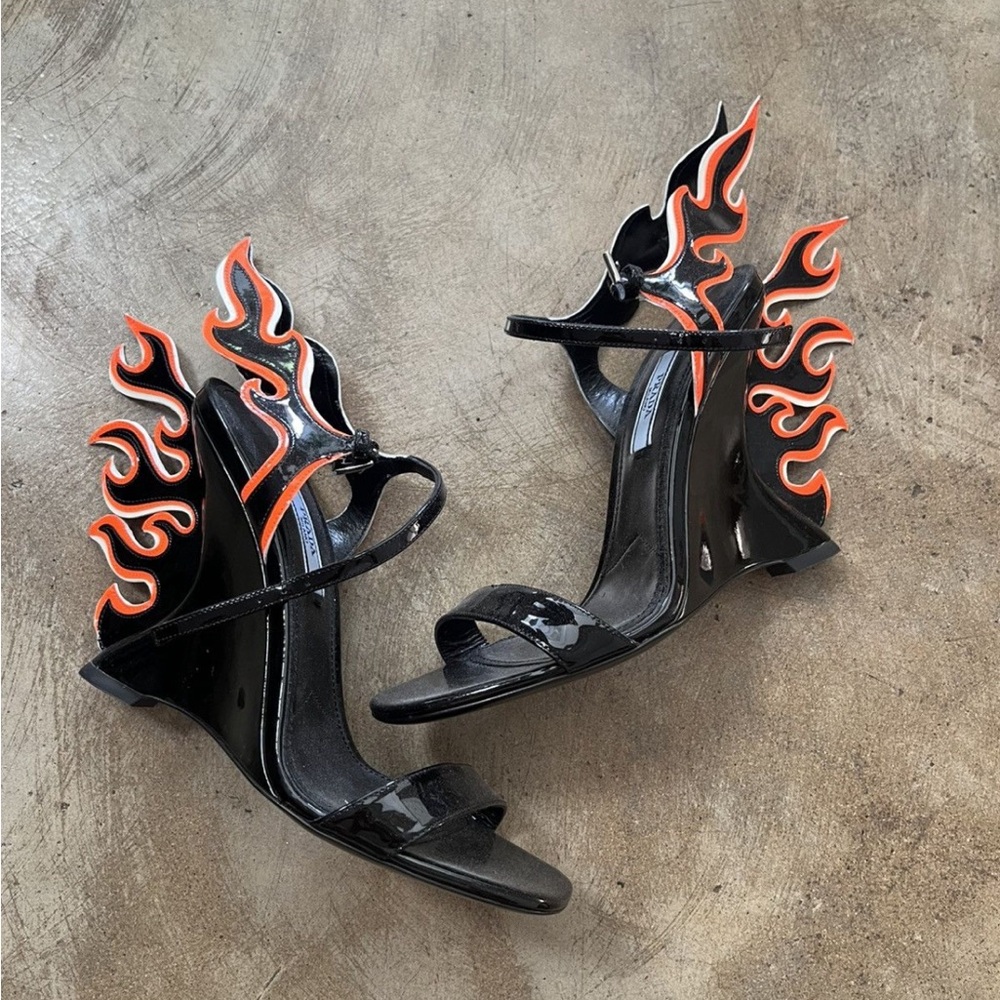 Prada Flame Wedges 36.5